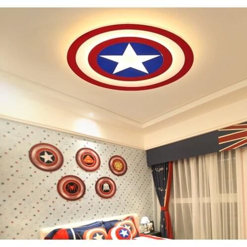 Round Captain Modern Led Chandelier For Living Room Bedroom Kids Children Boy Room Dia420/520/620mm Chandelier Fixtures