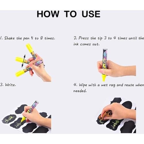 Kitchen storage jar Toolbox White Marker Waterproof Reused Jars Glass Bottles Chalkboard Labels for Home Decor Stickers