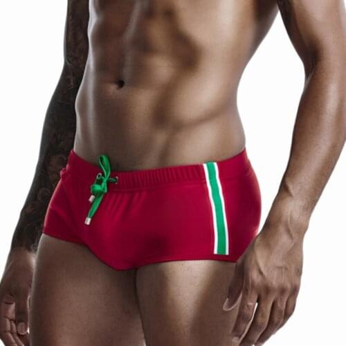 Seobean Swimsuit Men Swimming Trunks Sexy Gay Mens Swimwear Bikini Boxer Shorts Beach Surf Water Sport Bathing Suit Swim Wear