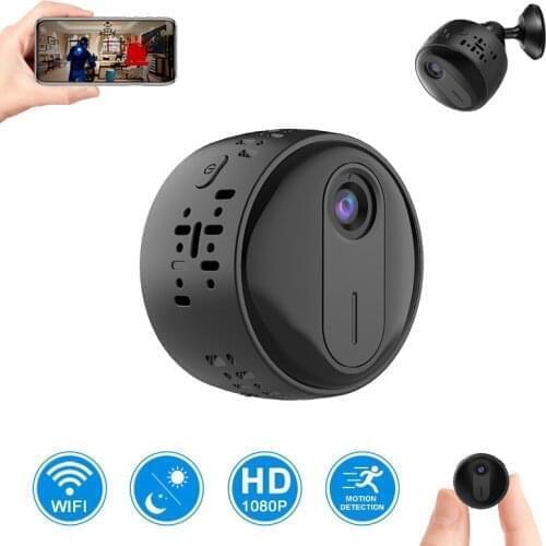 Mini indoor 1080P small button battery Power Audio pick up function with speaker 2.0MP surveillance battery camera