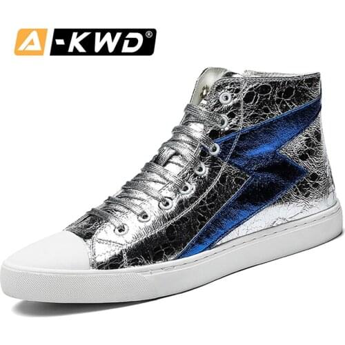 New Fashion Men Flat Shoes Microfiber Leather Mens Sneakers Autumn Shoe Men Shoes Schoenen Mannen Trainers Men Hightop Sneakers