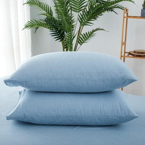 Bed Pillowcases Rectangle PC02 48*74cm Pillow Case Cotton Solid Bed Home Living Room Decorative Pillow Covers