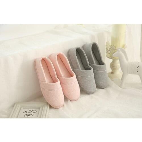 New 2020 Winter-Autumn At Home Thermal Cotton-Padded Slippers Womens Cotton Slippers Indoor Slippers With Soft Outsole Shoes