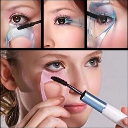 New Eyelash Brush Curler 3 in 1 Mascara Applicator Guide Guard Eyelash Comb Cosmetic Brush Eyes Lash Curler Makeup Tools