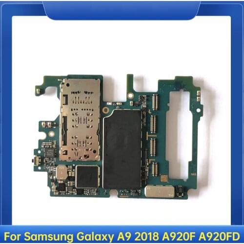 Original For Samsung Galaxy A9 2018 A920F A920FD Motherboard,128G For Samsung Galaxy A9 A920F A920FD Logic Main Board With chips