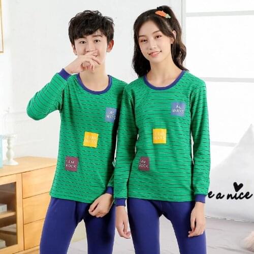 Winter Teenage Pajamas Set Big Boys Girls Clothes For Boys Cotton Nightwear Teens Homewear Pyjamas Kids Long Sleeve pants Pajama