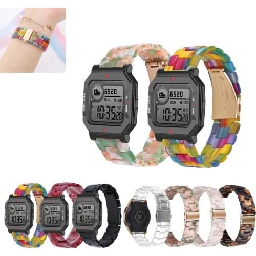 20mm 22mm Transparent Resin Strap Band for Huami Amazfit Neo for Huami Bip Lite S U GTR 42mm GTS 2 Replacement strap