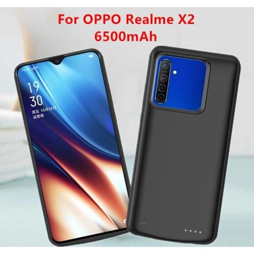 Silicone Battery Charger Cases For OPPO Realme X2 Battery Cases 6500mAh Portable Power Bank External Battery Charging Cover