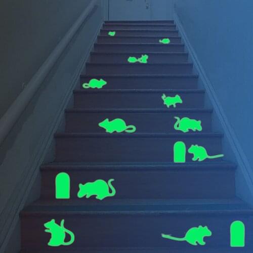 Luminous Fluorescent Mouse Holes Wall Stickers For Kids Room Glow In The Dark Ceiling Wall Art Decal DIY Light-emitting Sticker