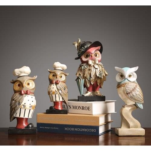 The owl American style Car Decoration Car Ornaments Interior Dashboard Decoration Birthday Gift Creative Home Decoration