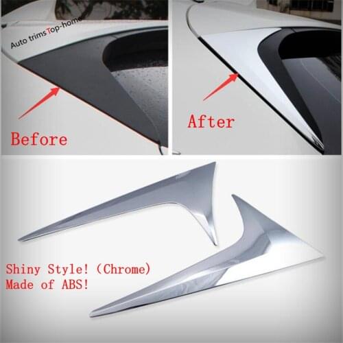 Yimaautotrims Rear Tail Door Triangle Window Spoiler Wing Cover Trim Fit For Mazda CX-5 2017 - 2020 Exterior Chromium Styling