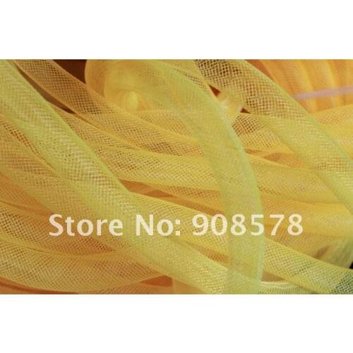 Yellow 16mm Tubular Crin - Large - diameter used to make cyberlox hair extensions 60yard