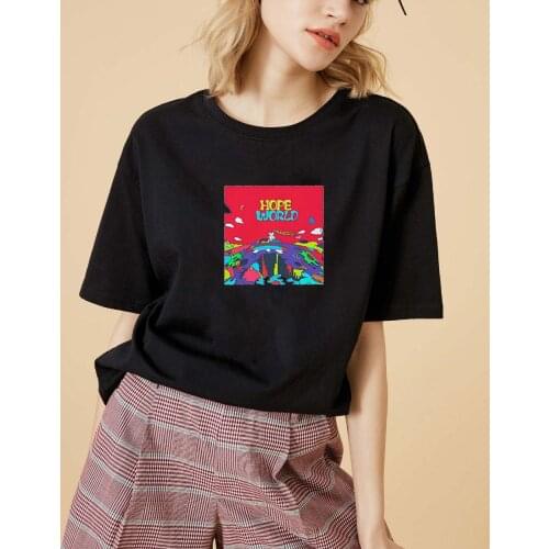 Hope World Funny T Shirts Women Cotton Summer Short Sleeve O-neck Tee Shirt Femme Casual Tshirt Women Tops Loose Camiseta Mujer