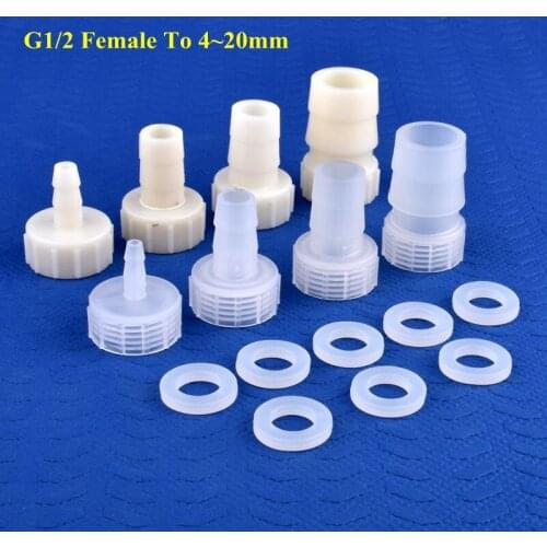 5~200pcs G1/2 Female Thread 4~20mm PP Pagoda Connectors Irrigation System Water Pipe Hose Joints Aquarium Tank Air Pump Fittings