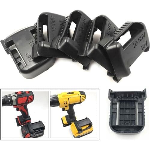 5pcs Battery Mount Bracket Storage Holder for Milwau M18 18V Battery Electrical Tools Battery Bracket Slot Hanging Buckle