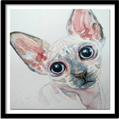 5D Diamond Ink Flower Cat Pattern Sticker Full Square 3D Diamond Embroidery Flower Diy Diamond Painting Kits