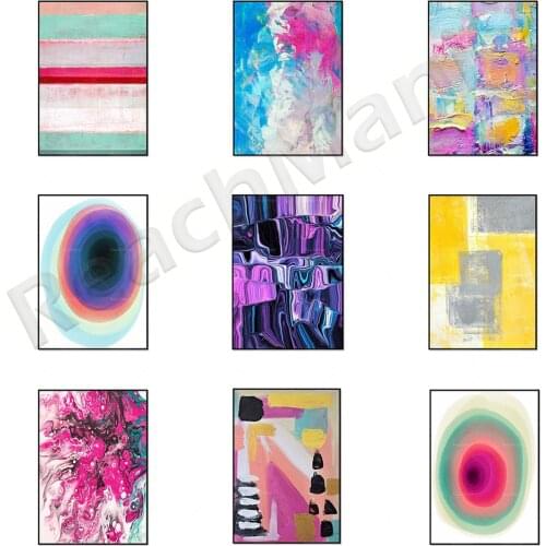 Illustration abstract modern art, contemporary art poster print fashion colorful decoration pop art print poster