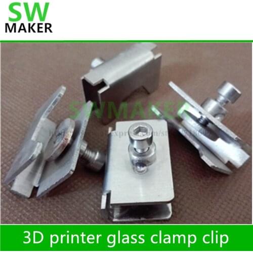 Reprap 3D printer accessories heated bed glass clamp clip