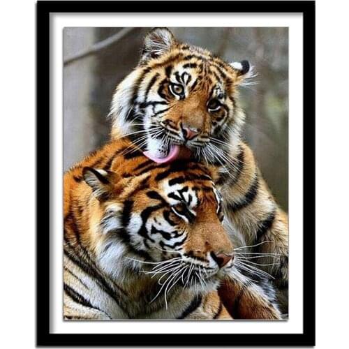 Diamant painting 5d diy diamond painting square Diamond embroidery animals Tiger diamond round pictures of rhinestones