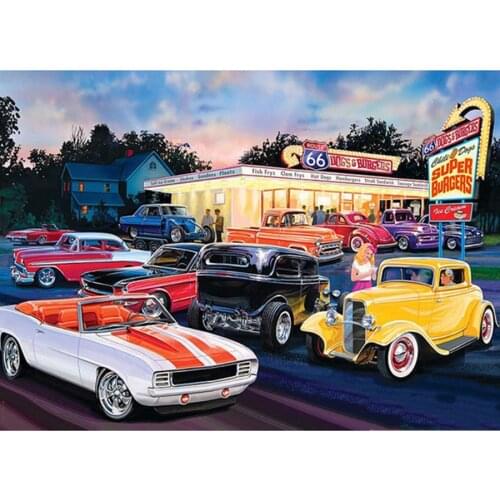Full Square/Round Drill 5D DIY Diamond Painting "Car Scenery" 3D Rhinestone Embroidery Cross Stitch 5D Home Decor