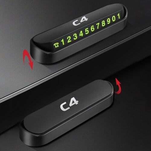 Car Temporary Stop Sign Parking Card Telephone Number Card Plate for Citroen C4 Accessories