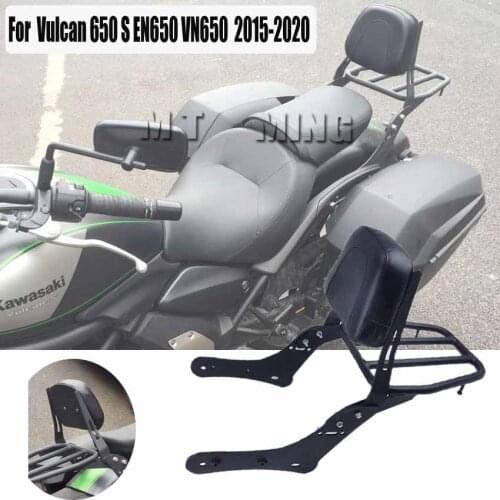 Motorcycle Luggage Rack Rear Passenger Sissy Bar Detachable Backrest For Kawasaki Vulcan 650 S EN650 VN650 S650 EN650d 2015-2020