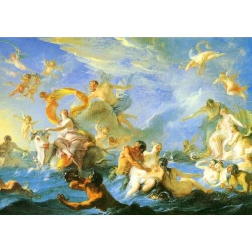 Free shipping classical religious figures angels seascape canvas prints oil painting on canvas wall art decoration picture