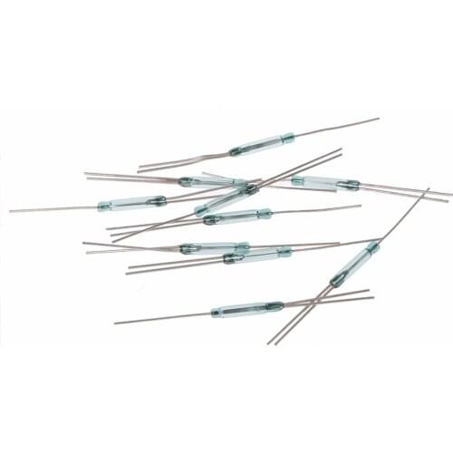 BGEKTOTH 10 Pcs 2.5X14mm 4W 3 Pin Glass Reed Relay Magnetic Switches N/O N/C SPDT 2.5mm Glass Diameter