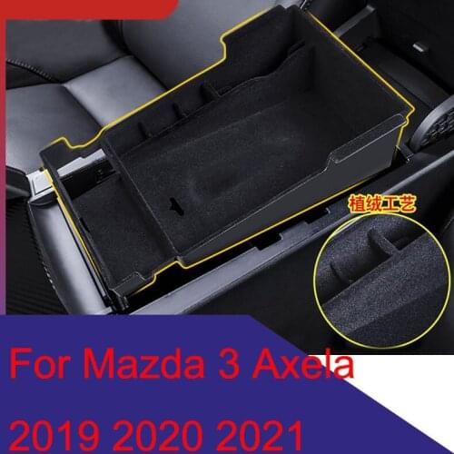 Car Central Armrest Storage Box Container Car Tray Glove Box Case For Mazda 3 Axela 2019 2020 2021 Car Accessories