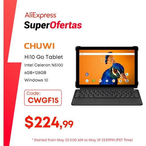 New Tablet, CHUWI Hi10 Go, 6GB RAM128GB ROM, 10.1" FHD 1920x1200 IPS, Intel Celeron N4500, , Micro-HD, Windows 10 Tablet PC