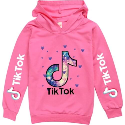 TIK TOK Childrens hooded sweater cartoon printed childrens sweatshirts boys and girls hooded sweatshirts