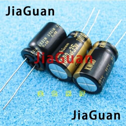 10pcs NICHICON KW 35V1000UF 12.5X20MM audio electrolytic capacitor 1000uF/35v kw 85 degrees FW upgrade version 1000UF 35V