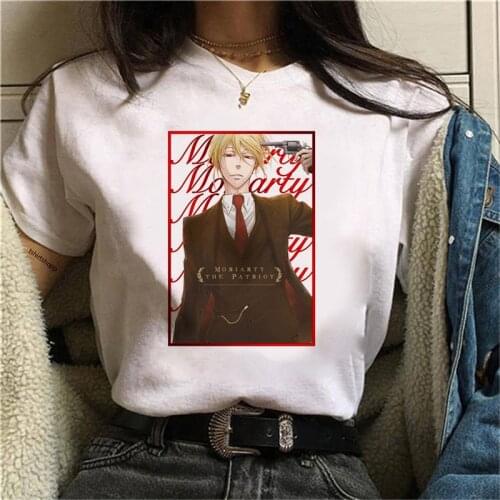 2021 Anime Clothes Moriarty The Patriot TShirt Harajuku Vintage Tee Shirts Graphic Tshirt Manga Hip Hop Cartoon Fashion Tshirts