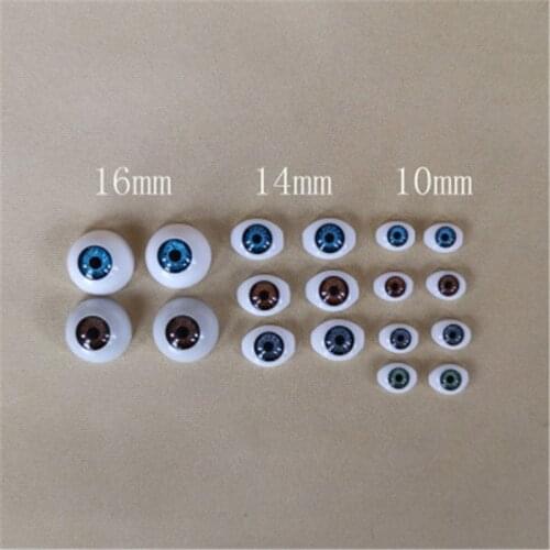 10MM 14MM 16MM Acrylic Eyes For Reborn Dolls Brown Green Grey Color Eyeball For Blyth Dolls Diy BJD Doll Accessories