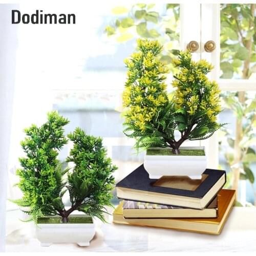 1set Simulation plants mini potted plants bonsai living room office desktop fake green plants decoration