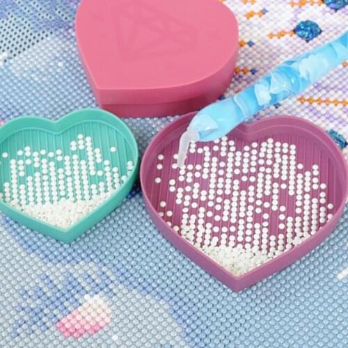 Heart shaped Box Diamond Painting accessories DIY Embroidery box plate tools diamond painting kits Diamond Plate