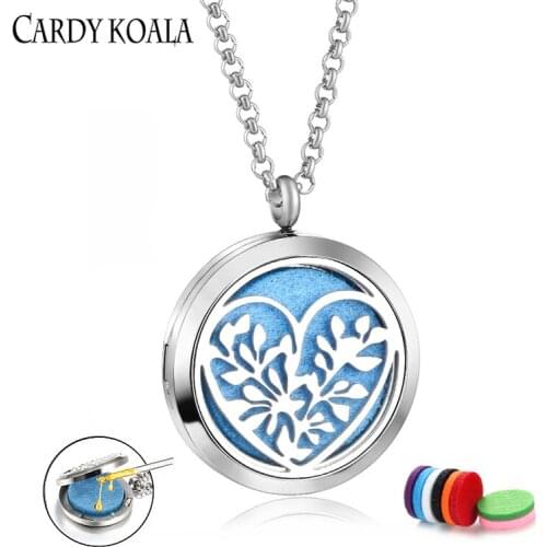 Titanium steel incense pendant Luo Xingshu pendant stainless steel perfume necklace aromatherapy essential oil pendant couple je