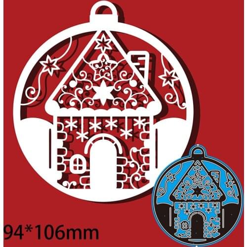 94*106mm Hollow Christmas Snowhouse Ball New Metal Cutting Dies Scrapbook Decoration Template Embossing DIY Paper Card Craft