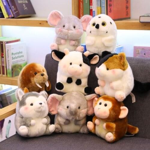 Cute Animal Husky Puppy Doll Plush Toy Cows Elephant Mouse Doll Adorkable Baby Children Doll Childrens birthday gift