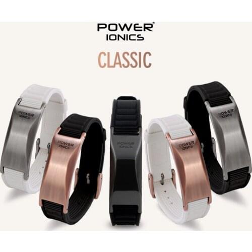 Power ionics antifatigue silicone Titanium ions balance tourmaline germanium charms bracelet wristband bangles Free Lettering
