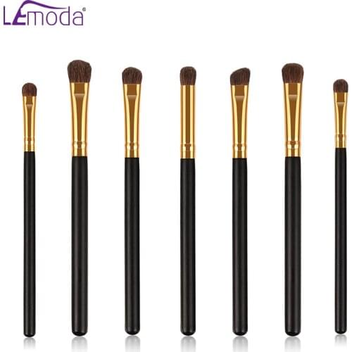 Lemoda Makeup Brushes Set 7pcs Professional Eye Shadow Makeup Brush Kits Eyeshadow Eyeliner Blending Eyebrow Pony Hair