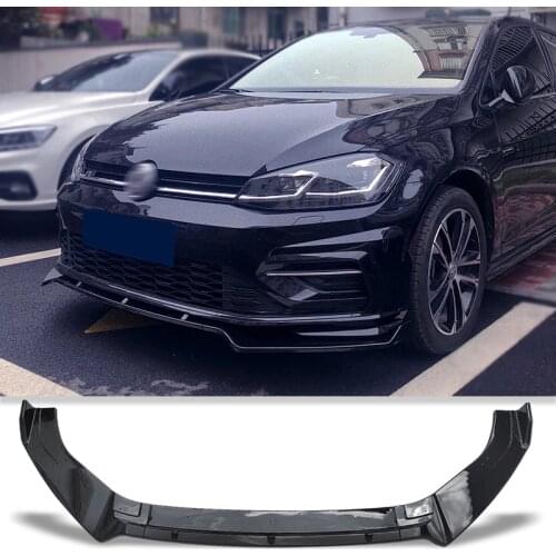 Front Bumper Spoiler Type ZS Body Kit Splitter Decorative Strip Shovel for VW Golf 7 MK7 7.5 R GTI GTD 2014 - 2019