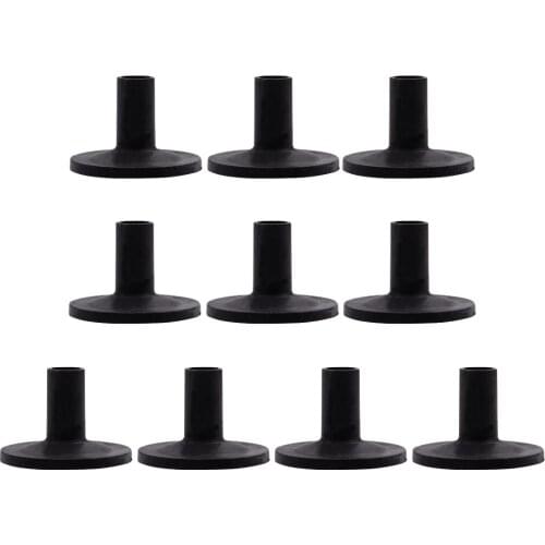 Plastic Black 10pcs Cymbal Stand For Long Cymbal With Flange Base Drum Parts