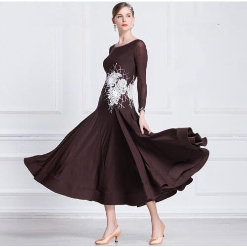 The new National standard modern dance clothing big pendulum dress practice clothing ballroom dancing Waltz-M1895