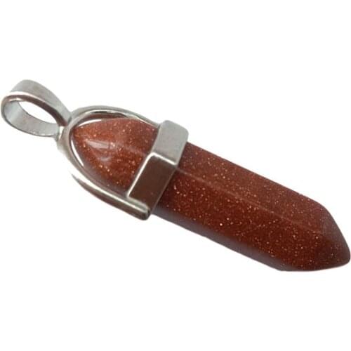 2020 Pure Color Six Arrises Stone 17 Colors 4 cm Stone Pendant DIY Part Jewelry Making Metal Parts Crafts Key Chains Bag Parts