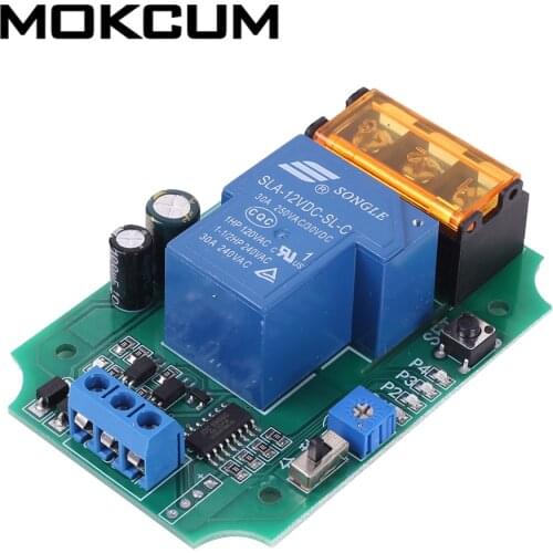 12V Time Relay Module Switch Self-Locking Delay Time Off Power On And Off Pulse Signal Trigger