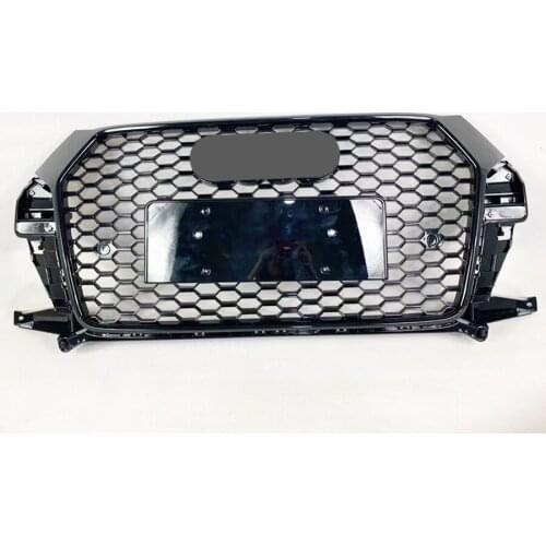 Front Bumper Grill Center Grille for Audi Q3/SQ3 2016 2017 2018 (Refit for RSQ3 Style) car accessories