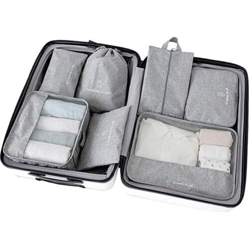 HHYUKIMI Large Travel Bag Luggage Clothes Suitcase Storage Bag Seven-Piece Underwear Finishing Portable Waterproof Organizer