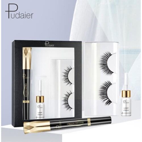 4d Silk Fiber Eyelash Mascara Set Waterproof Long Lasting Eyelash Thick Black Eyelashes Glue Mascara Curling Lengthening Fa F9L9