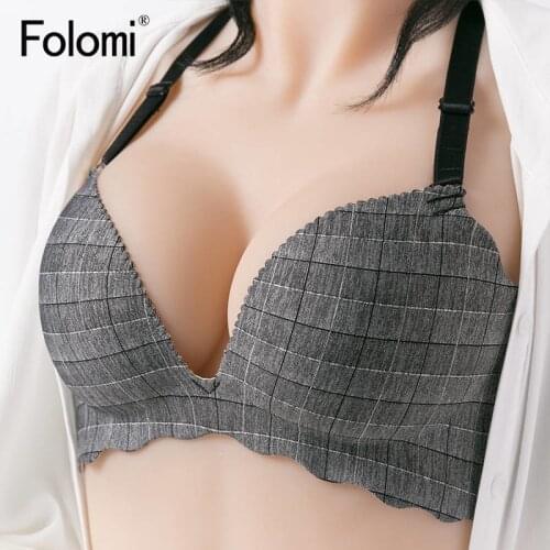 Wire Free Comfort Women Bras Sexy Push Up lingerie Plunge Bras for Women
